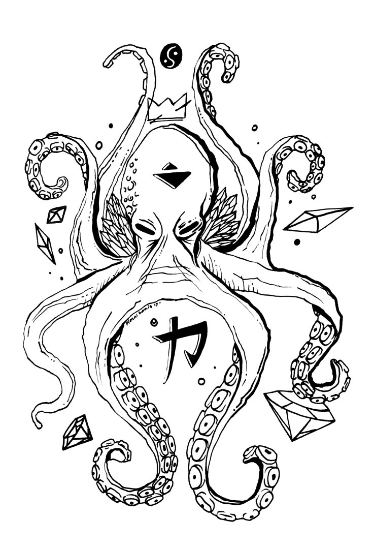 735x1080 Octopus Artwork The Most Beautiful Octopus Print Art Kenalsworld