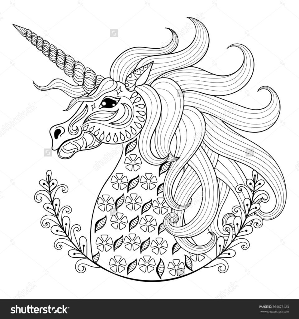 960x1024 Hand Drawing Unicorn For Adult Anti Stress Coloring Pages Unicorn