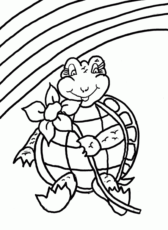 557x760 Stress Free Kids Turtle Coloring Page