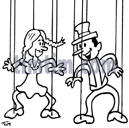 452x448 Free Drawing Of String Puppets Bw From The Category Hobby Amp Sewing