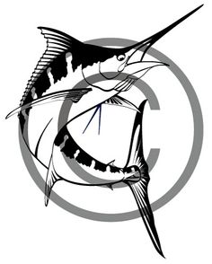 236x294 One Color Custom Vector Illustration Of A Striped Bass. Great
