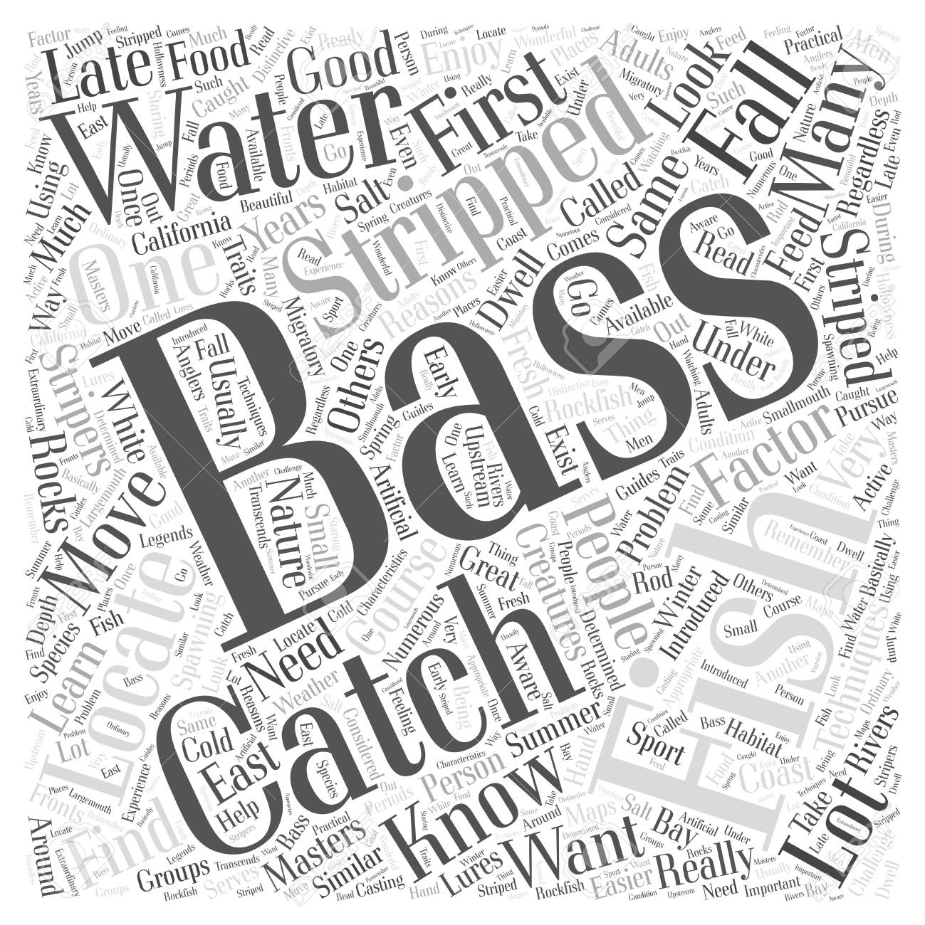 1299x1300 Striped Bass Fishing Word Cloud Concept Royalty Free Cliparts