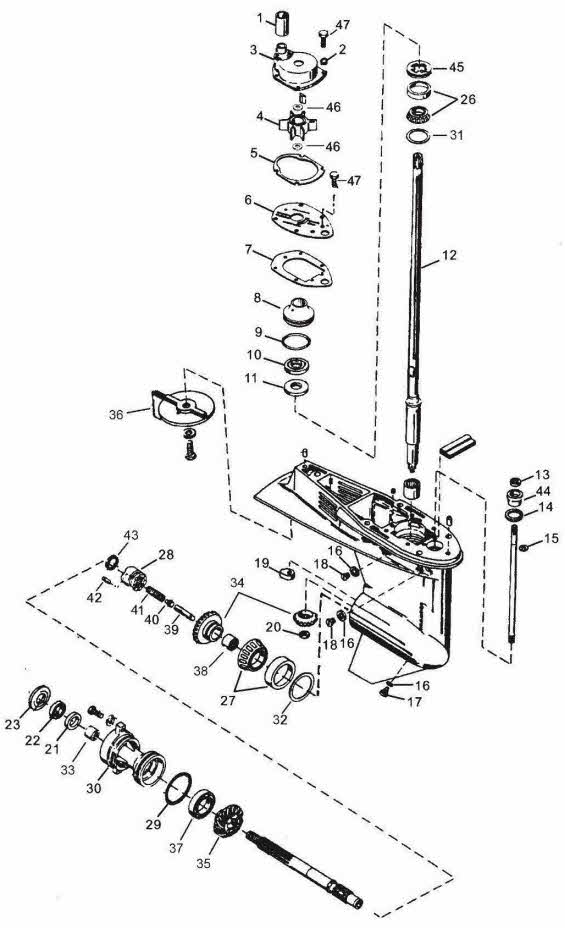 565x928 Mercury Outboard Parts Drawing 40 60 Hp. Pn 1 To 24