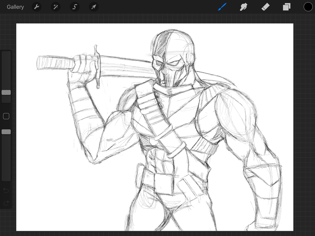 1024x768 Upcoming Death Stroke Drawing By Shelvshotpencil