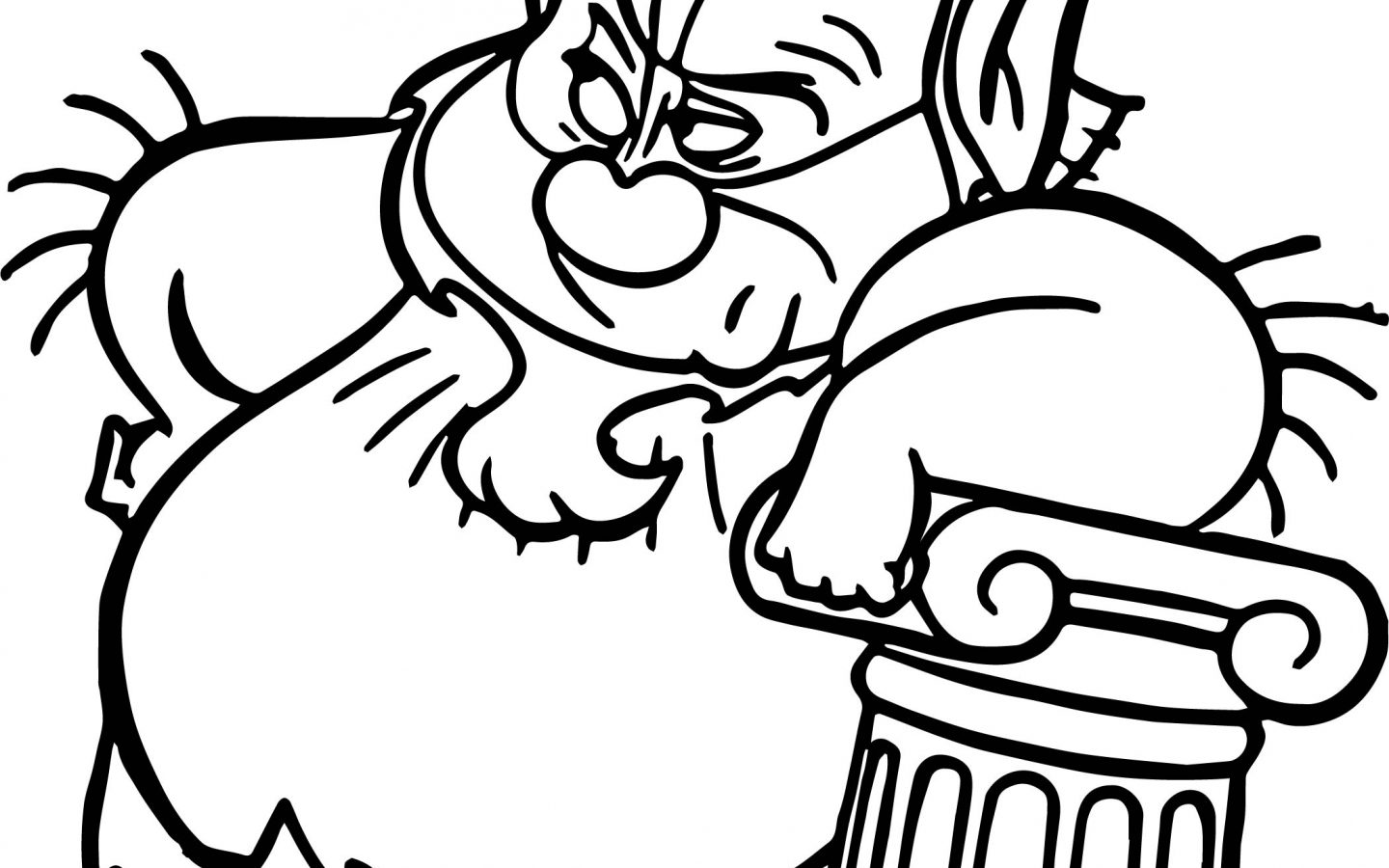 1440x900 Hercules Coloring Page Free Strong Printable Cartoons Labors