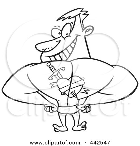450x470 Royalty Free (Rf) Clip Art Illustration Of A Cartoon Black