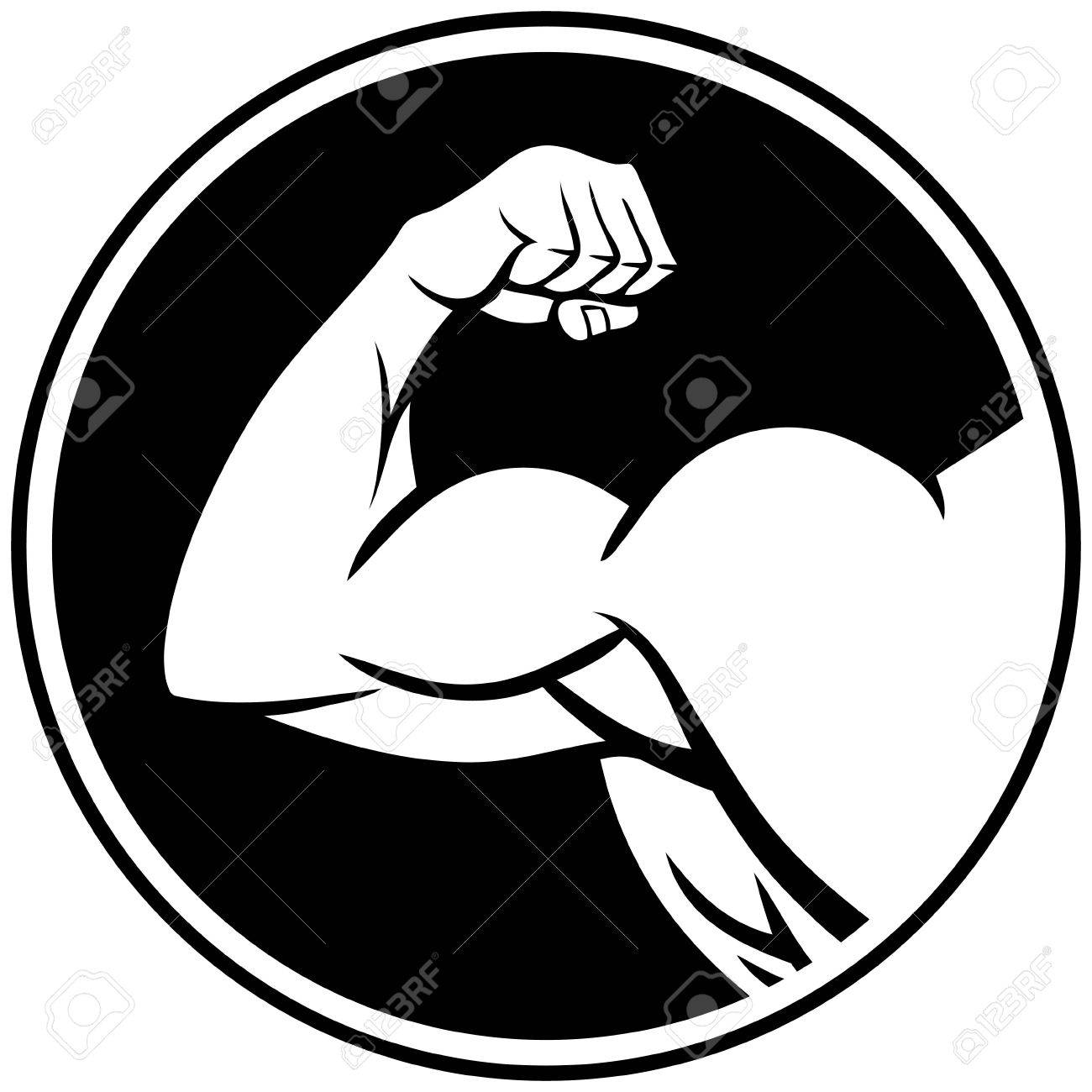 1300x1300 Strong Arm Symbol Royalty Free Cliparts, Vectors, And Stock