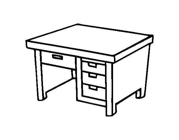 600x470 Desk Coloring Pages