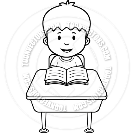 460x460 Cartoon Student (Black And White Line Art) By Cory Thoman Toon