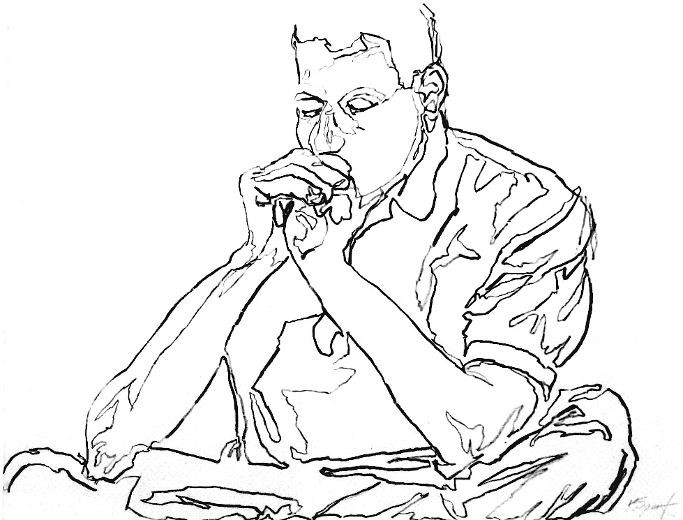 979x745 Contour Line Drawing Of A Student Drawn To This