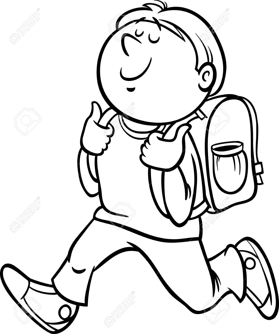 1085x1300 Boy Grade Student Coloring Page Clipart Station