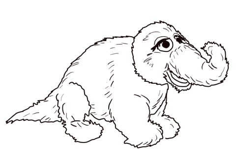 480x335 Snuffleupagus Stuffed Animal Coloring Page Free Printable