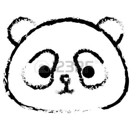 450x450 Stuffed Animal Panda Icon Vector Illustration Design Draw Royalty