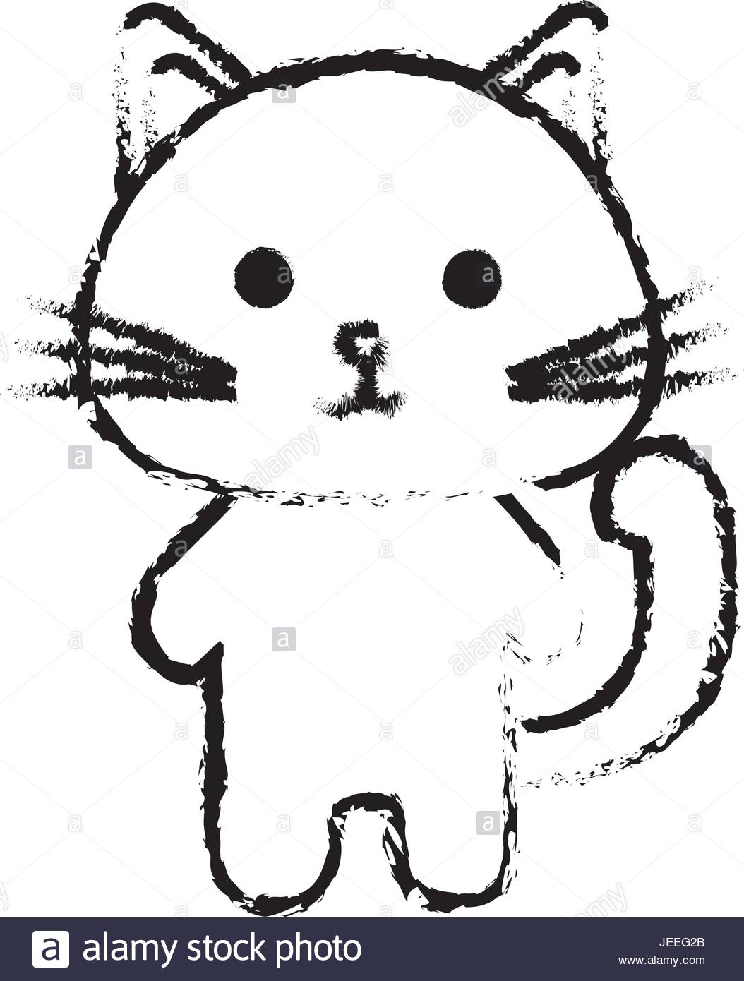 1054x1390 Stuffed Animal Cat Icon Vector Illustration Design Draw Stock