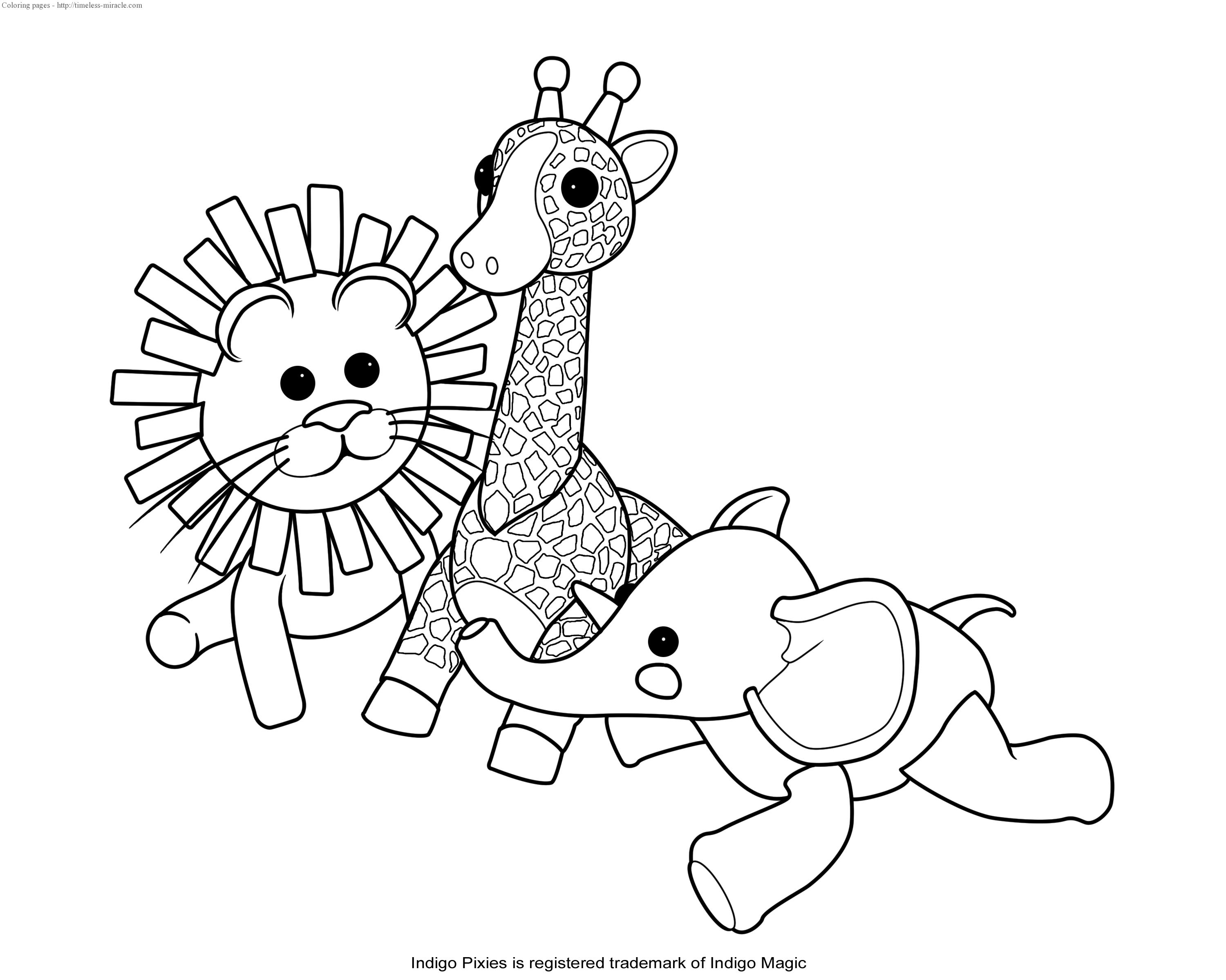 3000x2400 Stuffed Animal Coloring Pages