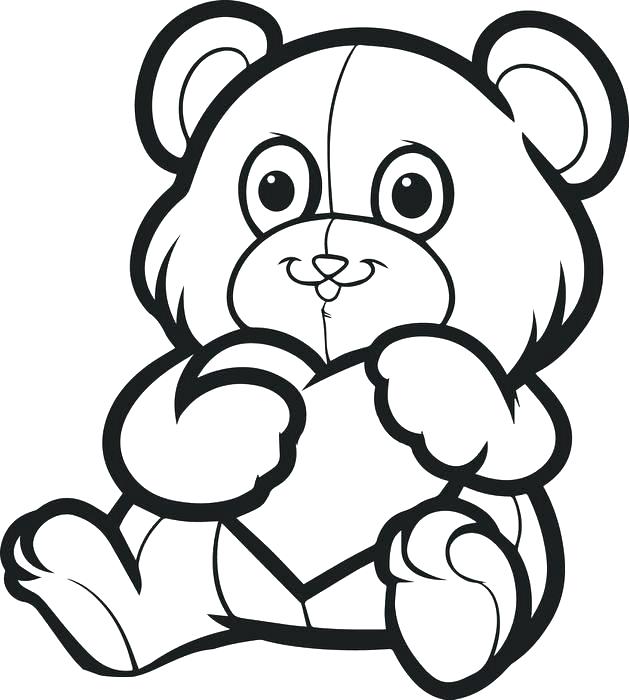 629x700 Pretty Teddy Bear Coloring Pages Image Best Ideas On Drawn Stuffed