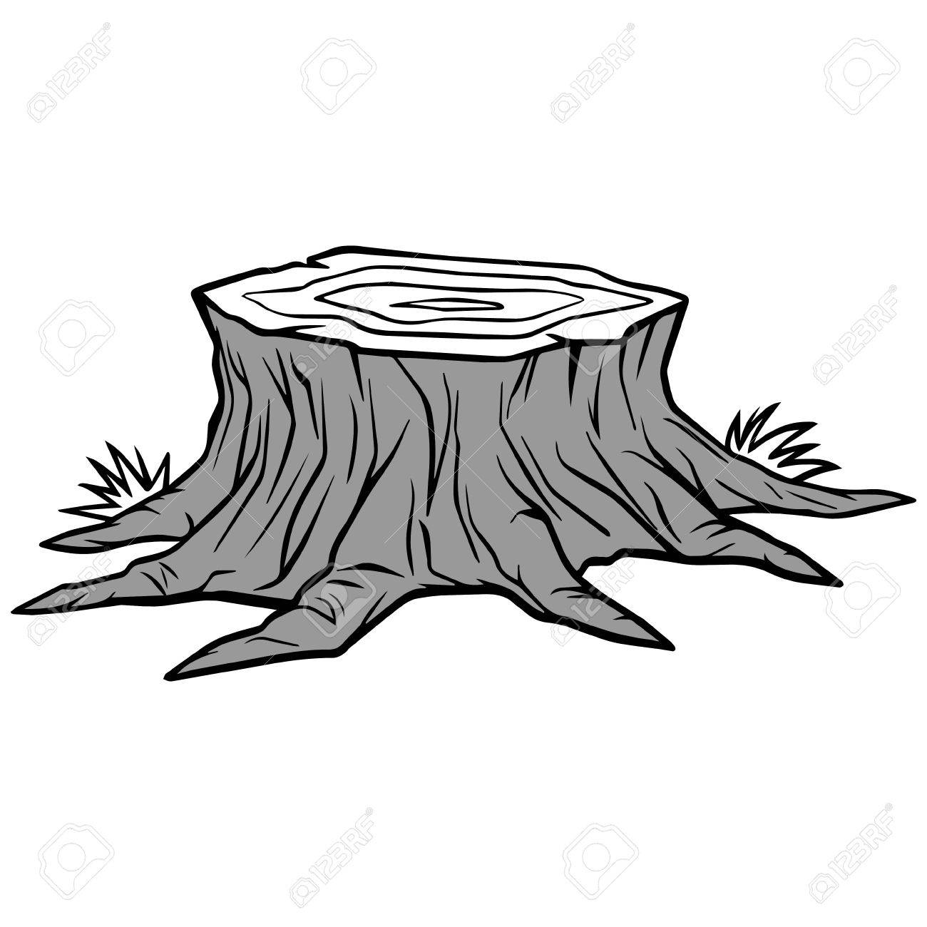 1300x1300 Tree Stump Removal Illustration Royalty Free Cliparts, Vectors