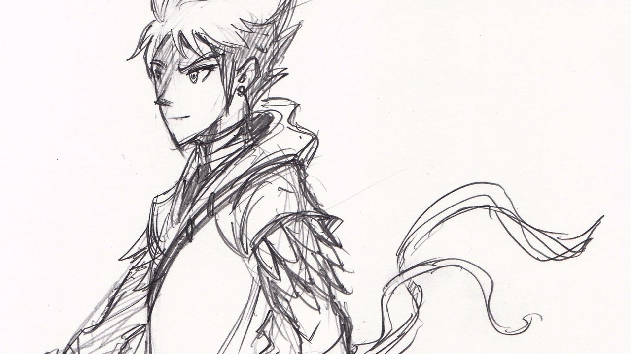 1280x720 Drawing Time Lapse Dragonscale Warrior