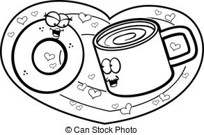 293x194 Coffee In A Styrofoam Cup And Donut. Vector Illustration