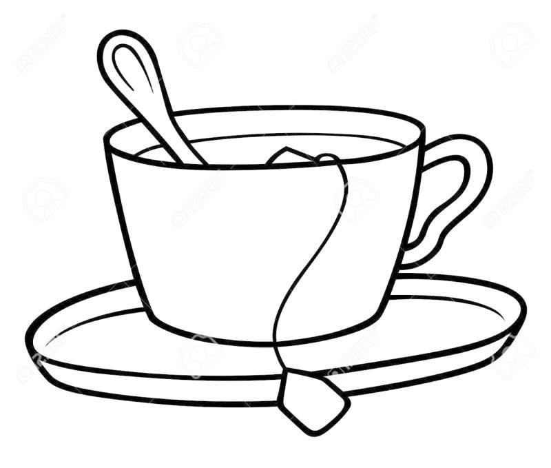 800x679 Cup Of Tea Clipart Black And White