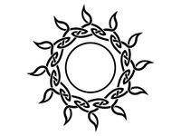 200x150 Tattoo On Sun Tattoos Tree Tattoos And Crescent Moon