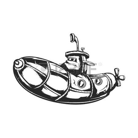 450x450 Isolated Illustration Of Funny Submarine Royalty Free Cliparts