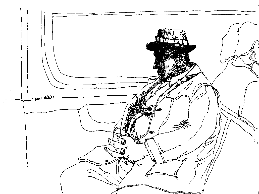 1031x773 Subway Riders A Selection Of Ink Drawings Produced On The Nyc