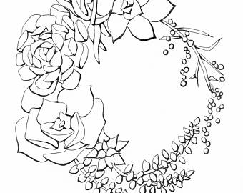 340x270 Wreath Sketch Etsy