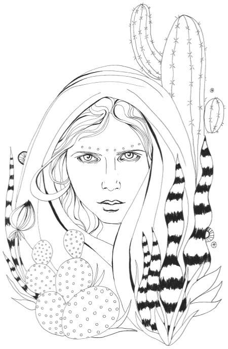 450x688 Best Succulent Amp Cactus Coloring Books Amp Pages