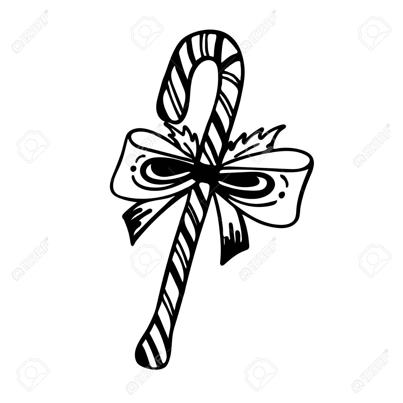 1300x1300 Christmas, Candy, Cane Hand Drawing, Sketch Royalty Free Cliparts