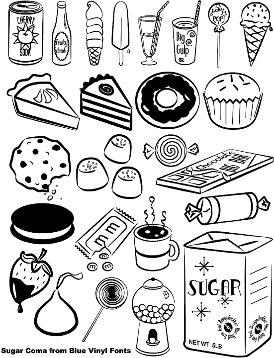 551x720 Sugar Coma Font By Jess Latham, Blue Vinyl Fonts