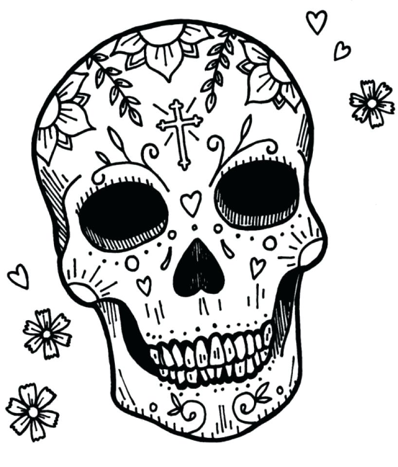 818x960 Sugar Skull Coloring Pages Cool Colouring In Pages Sugar Skull
