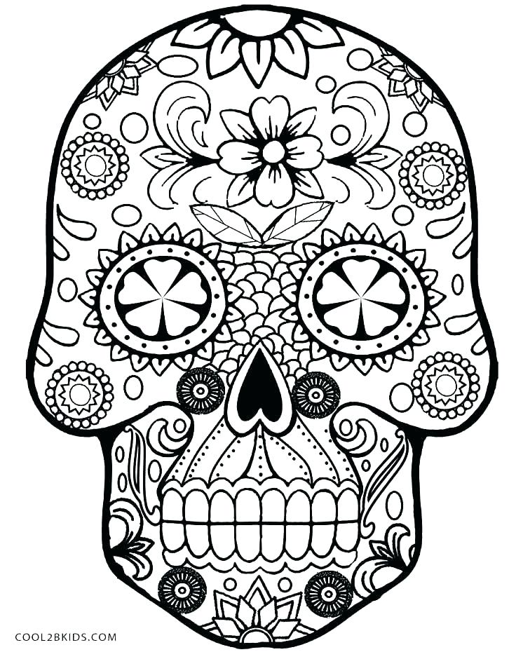 736x930 Skull Coloring Pages To Print Printable Skulls Coloring Pages