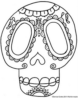 254x320 Sugar Skull Template Perfect For A Day Of The Dead Lesson