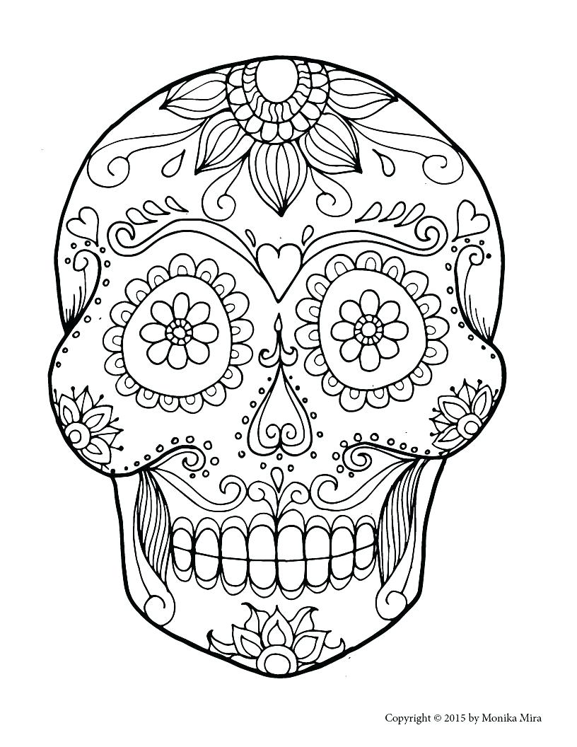Sugar Skull Drawing Template at GetDrawings | Free download