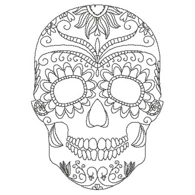 Sugar Skull Face Drawing at GetDrawings | Free download