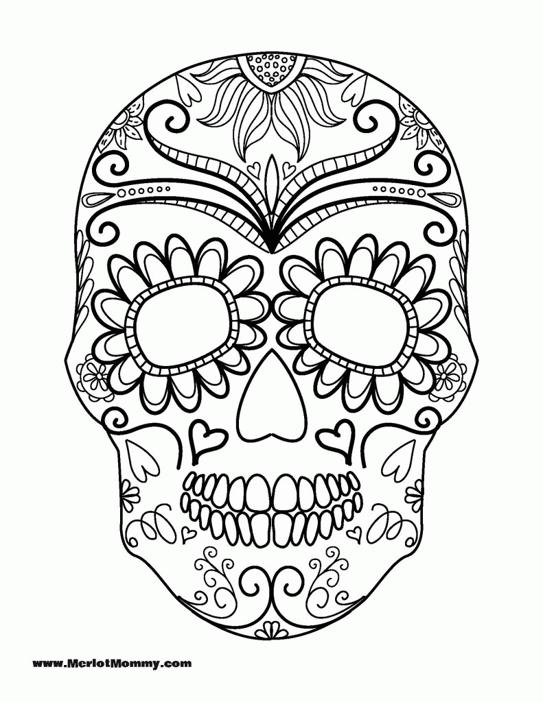 791x1024 Sugar Skull Coloring Pages Download Many Interesting Cliparts