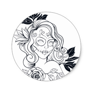 324x324 Mexican Sugar Skull Girl Craft Supplies Zazzle