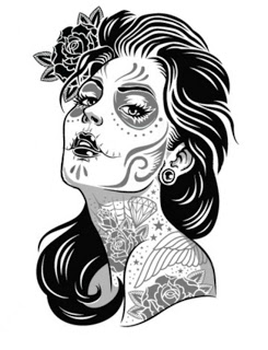 245x320 Aztec Tattoos Patterns Sugar Skulls Tattoo