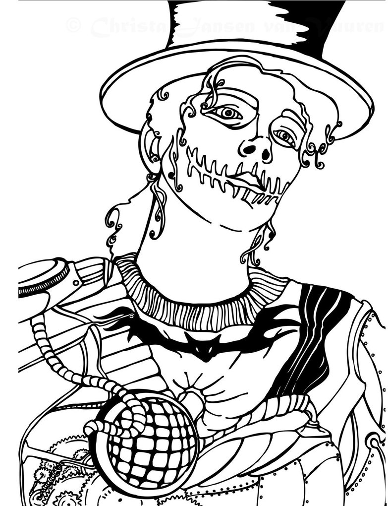 Sugar Skull Line Drawing at GetDrawings | Free download