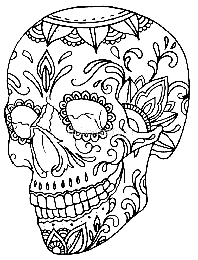 761x1000 Sugar Skull By Roberttattoos Redbubble