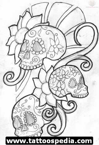 320x466 Sugar Skull Tattoo Design Ideas