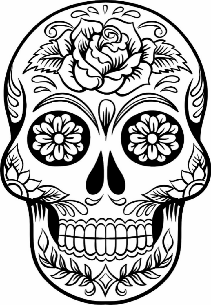 728x1054 Printable Sugar Skull Coloring Pages Kids Colouring Pages