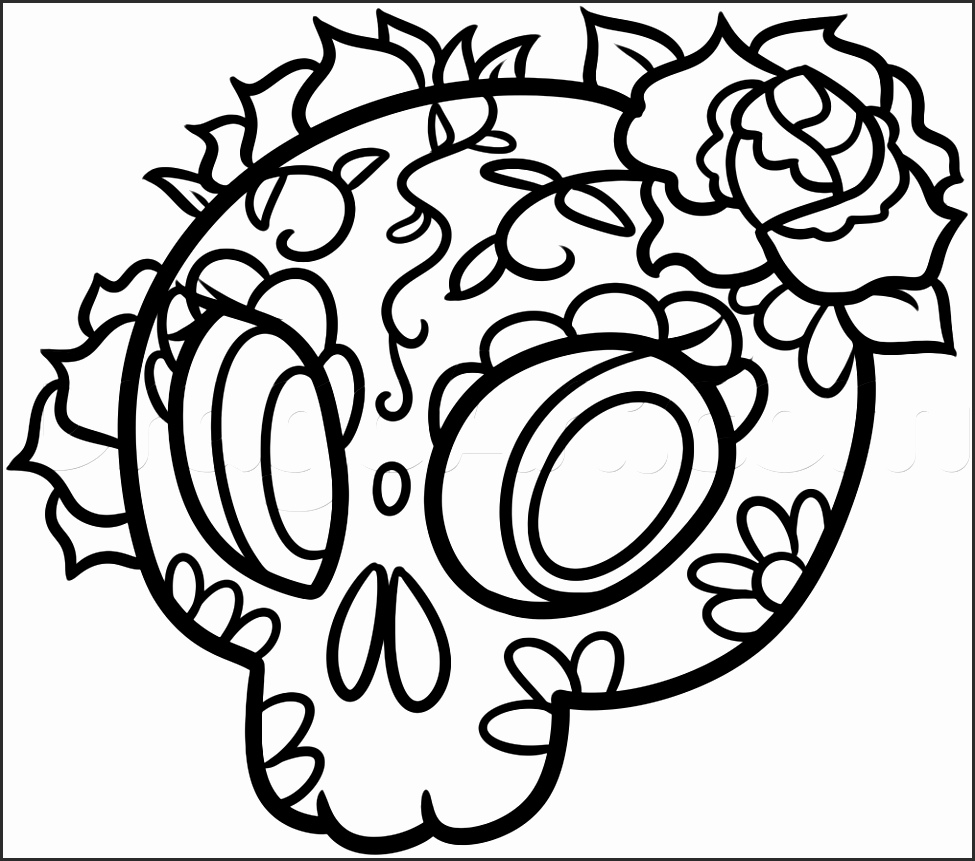 Sugar Skull Step By Step Drawing at GetDrawings | Free download