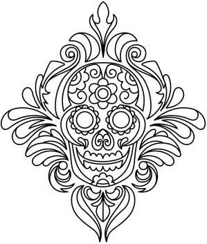 299x353 Sugar Skull. Calavera. Colouring In. Coloring Amp Drawings