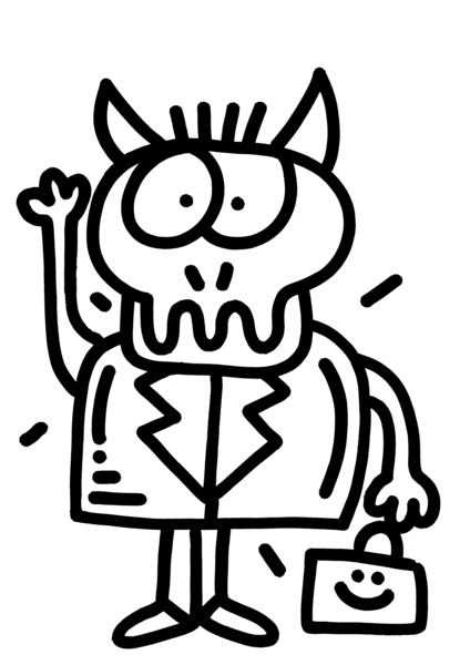 424x600 Devil Suit' Original Drawing Mrdoodleshop