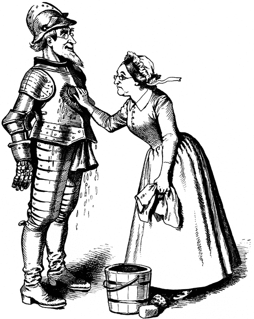 511x640 Woman Washing A Man In Armor Clipart Etc