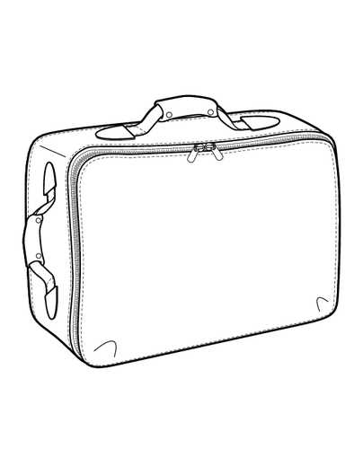 404x500 Suitcase Flat Sketch For Design