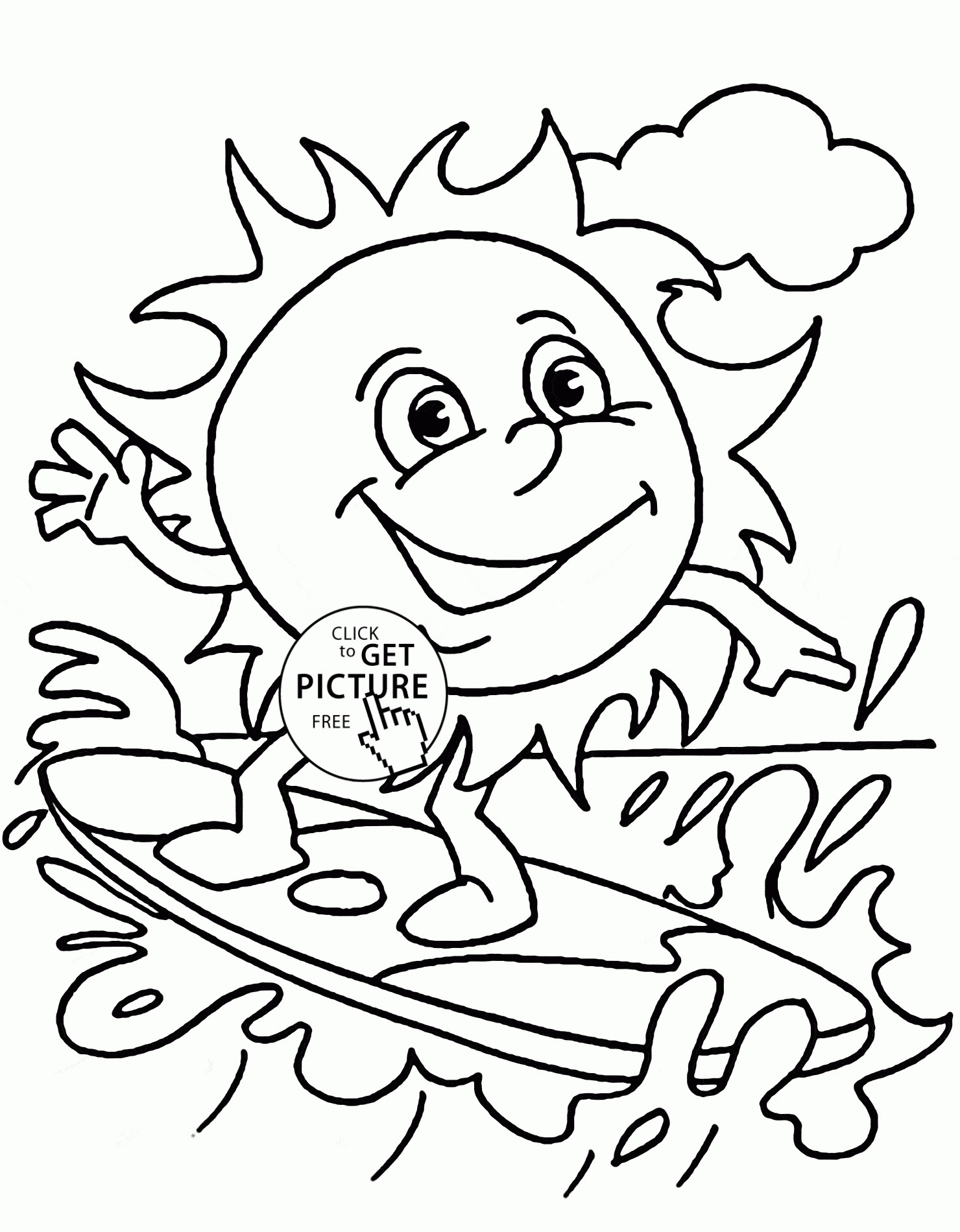 1480x1900 Summer Coloring Pages With Sun For Kids Freecolorngpages.co
