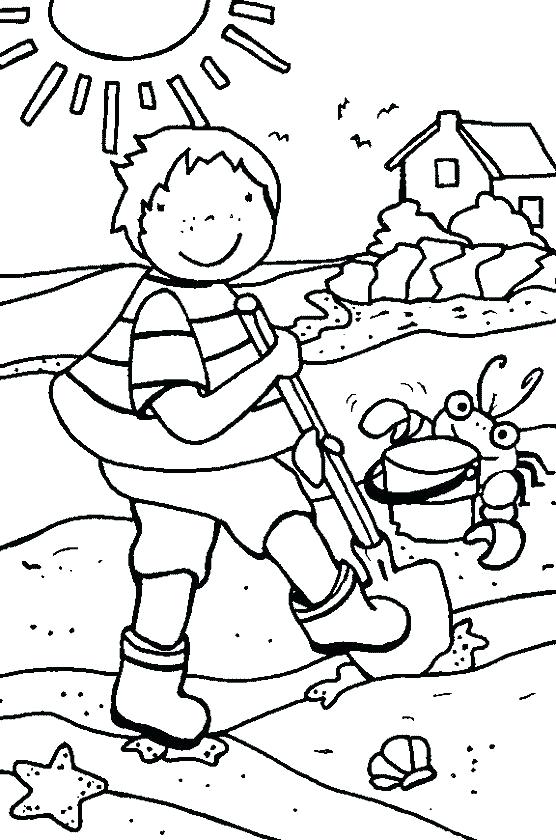 556x840 Kids Coloring Pages Summer View Beach Summer Free Coloring Pages